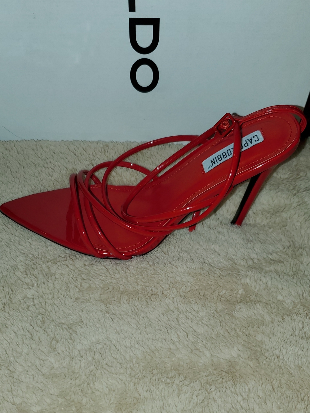 Cape Robbin Red Patent Multi-Strap Pointed Stiletto